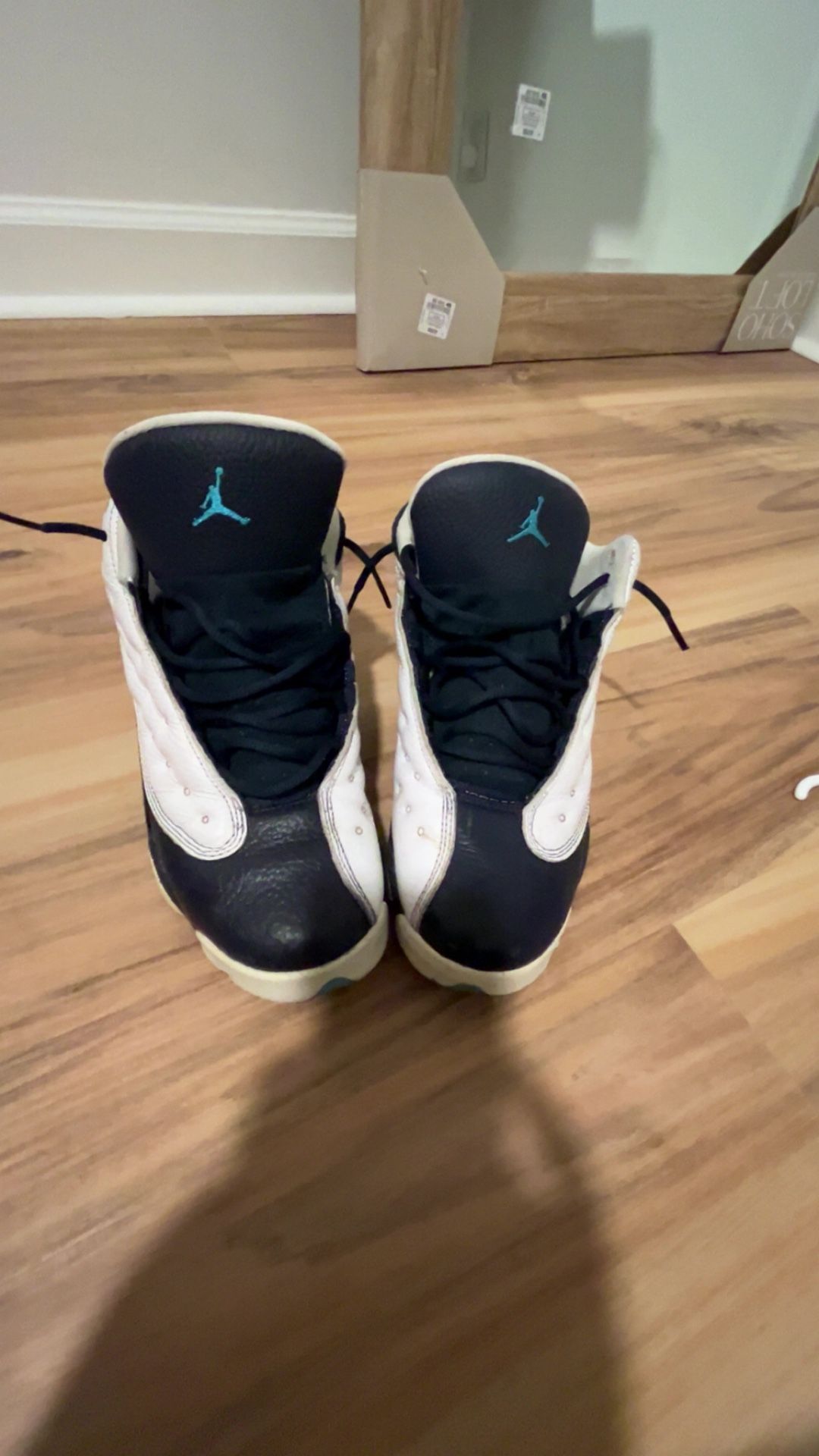 Dark Blue And White Jordan 13’s
