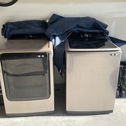 Champagne-  Samsung Large Capacity HE Washer /Dryer Set