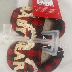 Wondershop Baby Bear Children’s Christmas Slippers Red/Black Size 0-3 Months