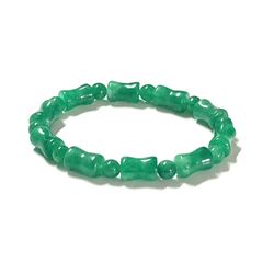 Green Jade jadeite bamboo bracelet bangle 3.5-4 inches