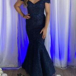 Navy Blue Prom Dress