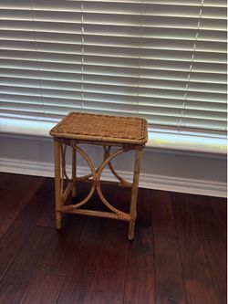 Cute little wicker side table
