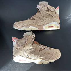 Jordan 6 travis scott british khaki size 10.5 pre owned