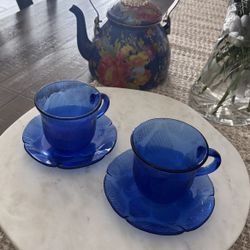 Cobalt Blue Tea Set – Vintage Style