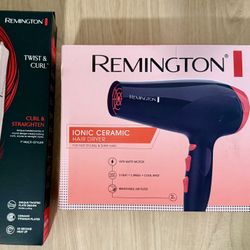 2 X Brand New In Box Remington Hair Dryer & Curl & Straighten 1” Multi Styler Save $$