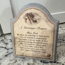 Marriage Prayer Frame Decor