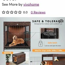 Large Rattan Indoor/outdoor Dog Crate