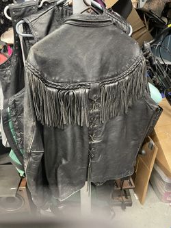 Leather Motorcycle Jacket. 