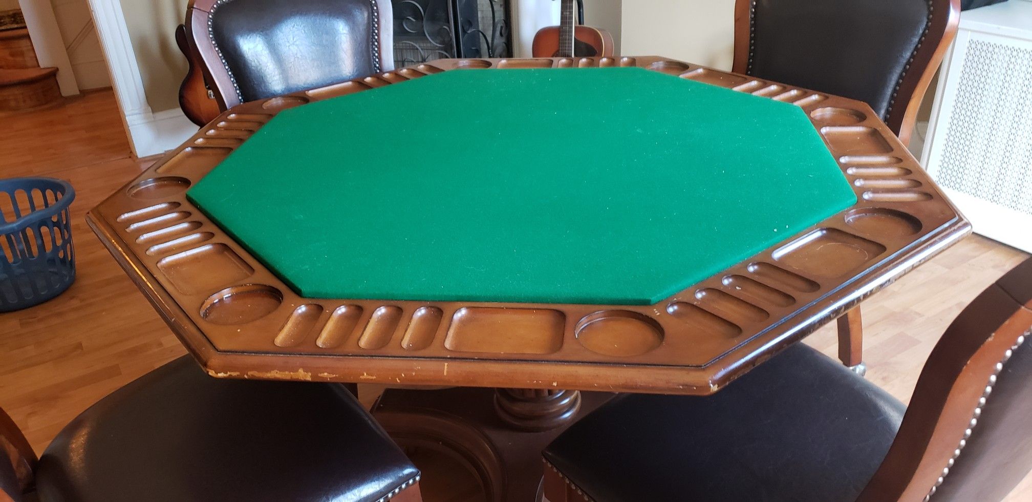 Pool Table and Four Chairs