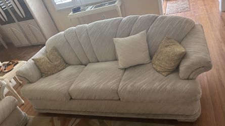 Vintage Textured Couch Set - 2 Couches