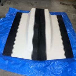 Camaro Aftermarket Fiberglass 6” Cowl Induction Hood – White/Black – $400 OBO