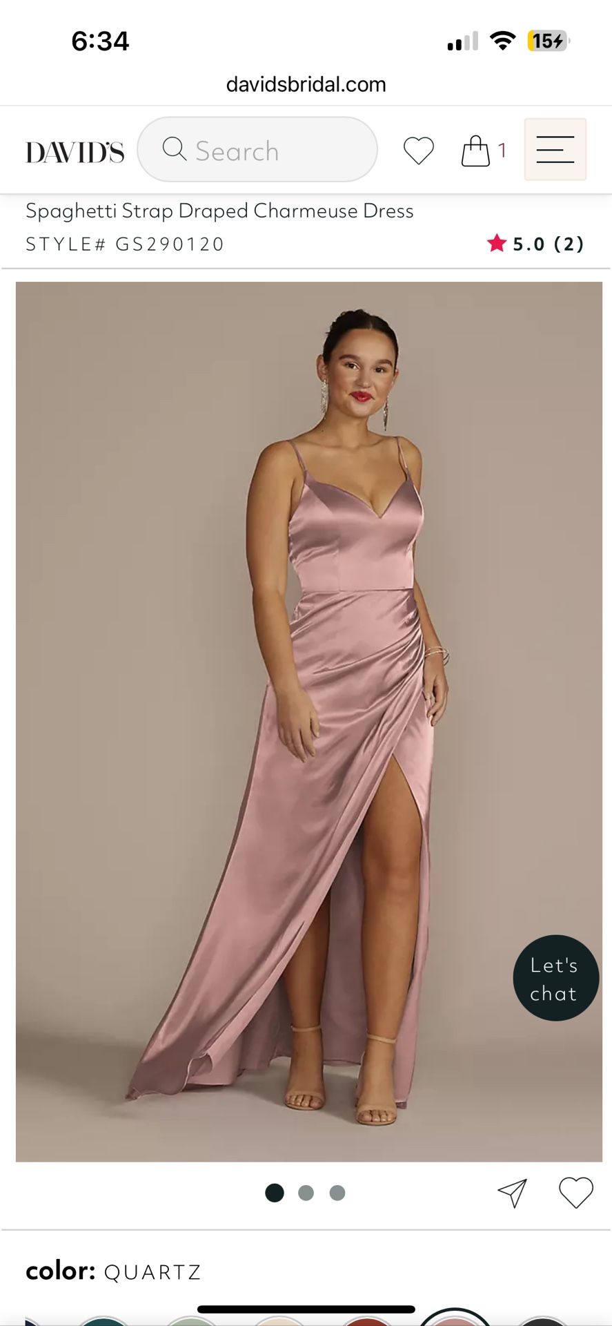 Pink Quartz Davids Bridal Bridesmaid Dress Size 8 with tags