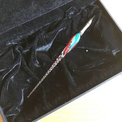 Lot of 2 Dip Fountain Pens - Glass and Feather
