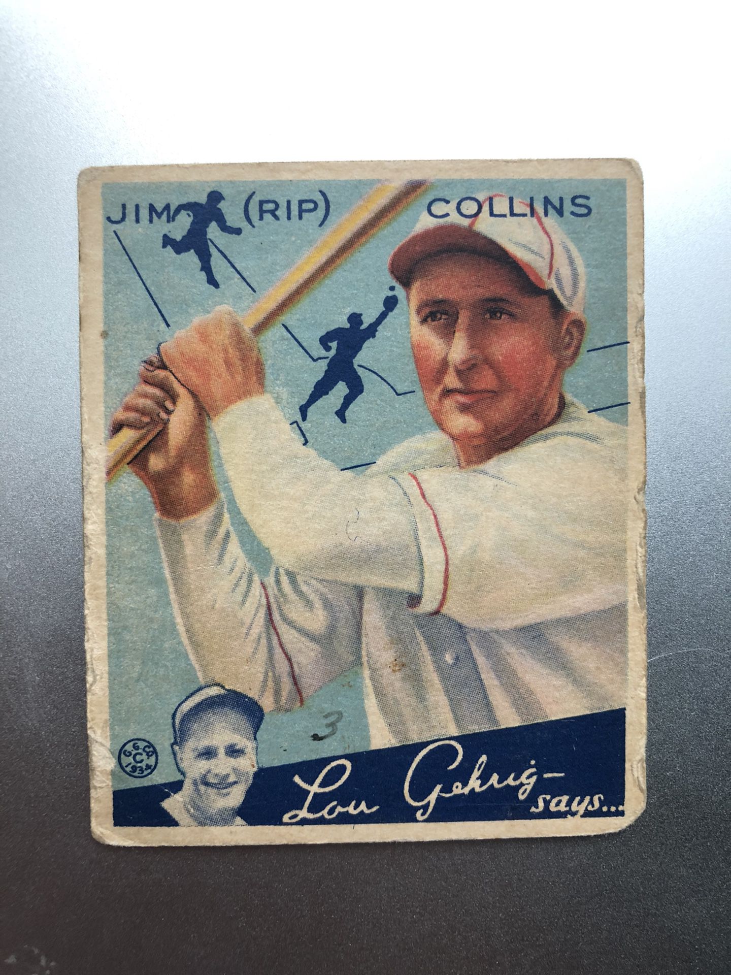1954 Goudey Jim “Rip” Collins Baseball Card - Good