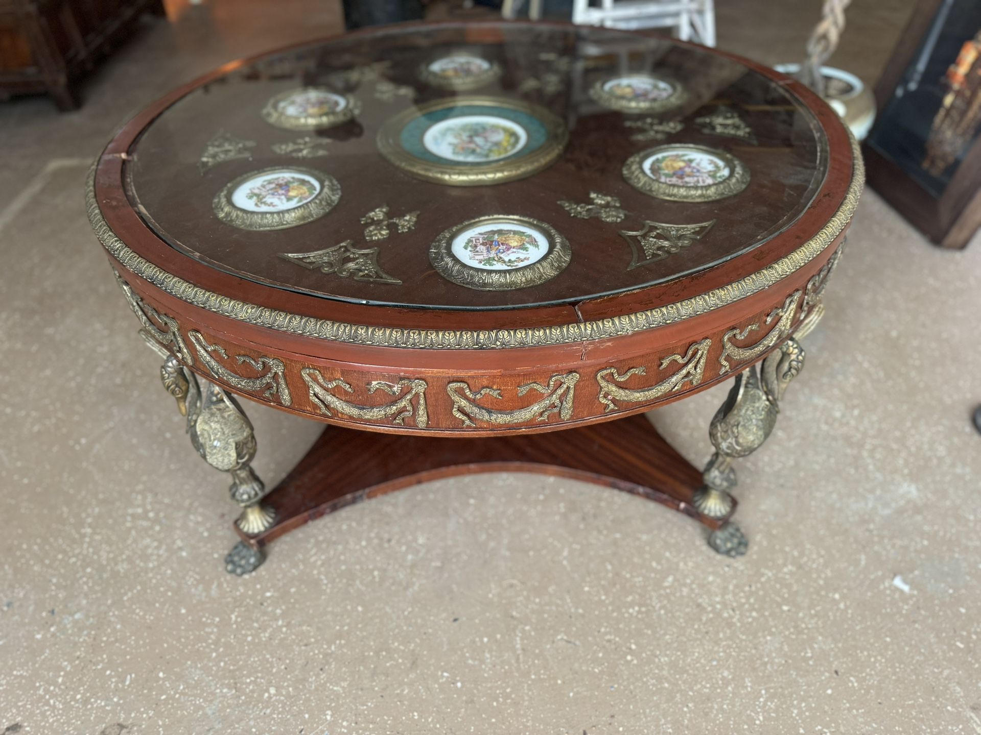 Huge Louis XV French Napoleon Coffee Table