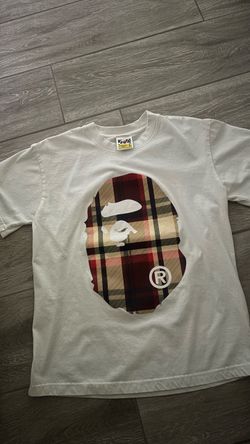 White small paid bape tee