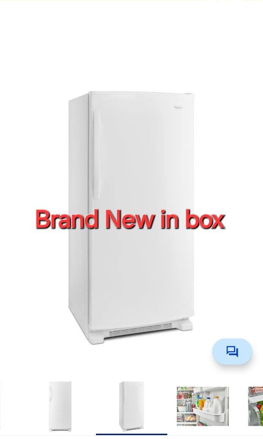 Brand New Whirlpool 17.7-cu ft Garage Ready Freezerless Refrigerator (White) ENERGY STAR.