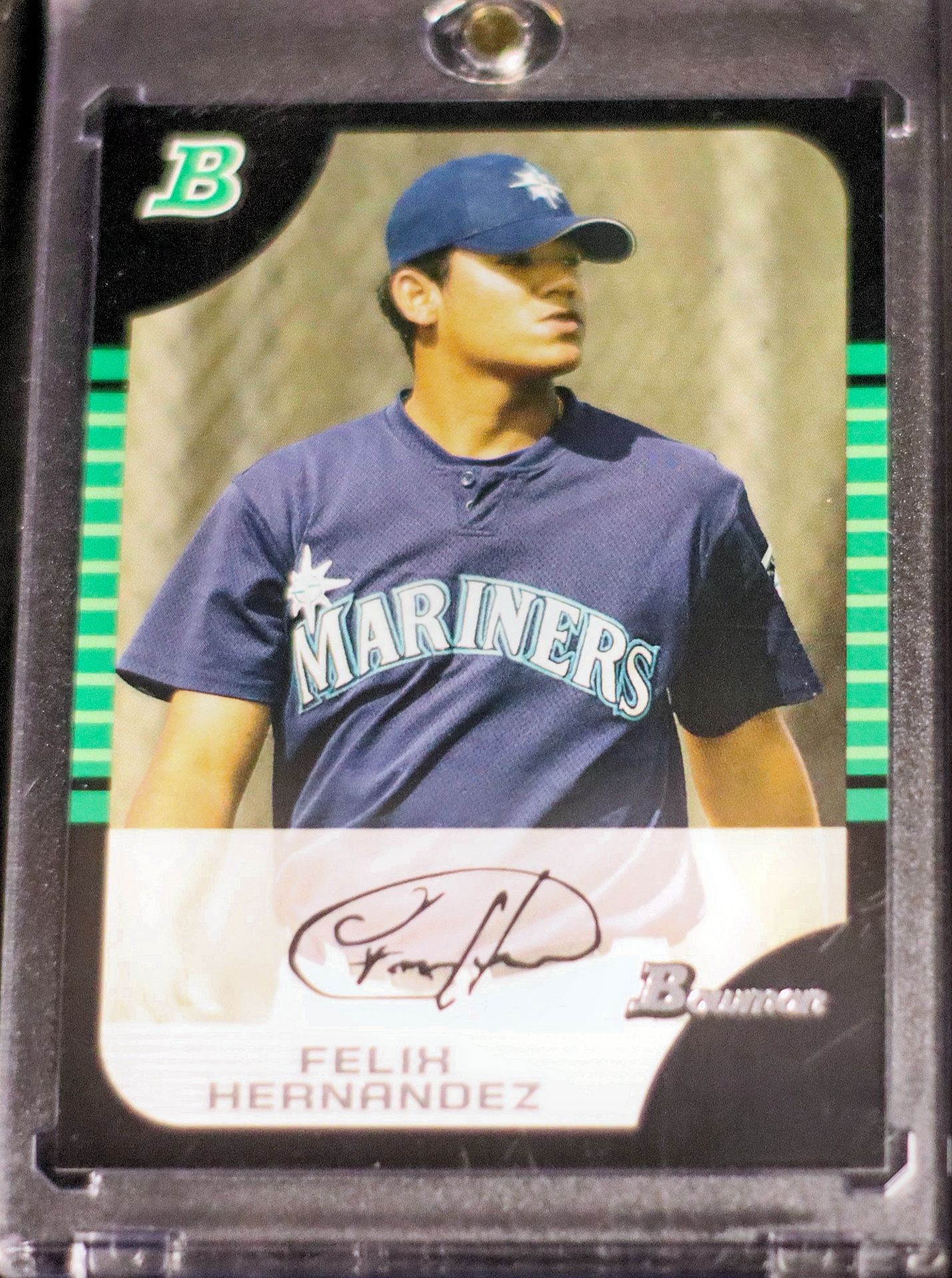 Felix Hernandez Autograph 2005 Topps Bowman #150 Baseball Card