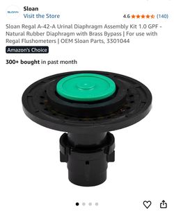 4 Sloan Regal A-42-A Urinal Diaphragm Assembly Kit 1.0 GPF - Natural Rubber Diaphragm with... $10  each