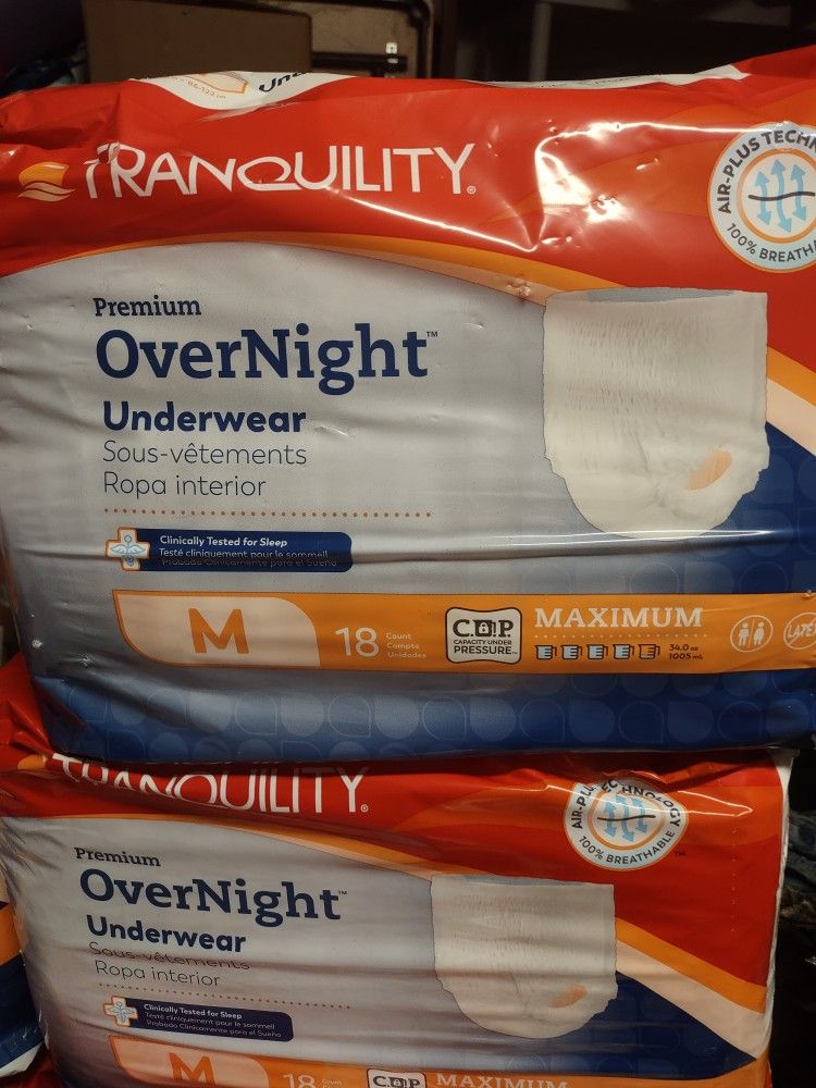 NOW $50 FOR ALL 13 PACKSTranquility Premium Overnight Underwear
