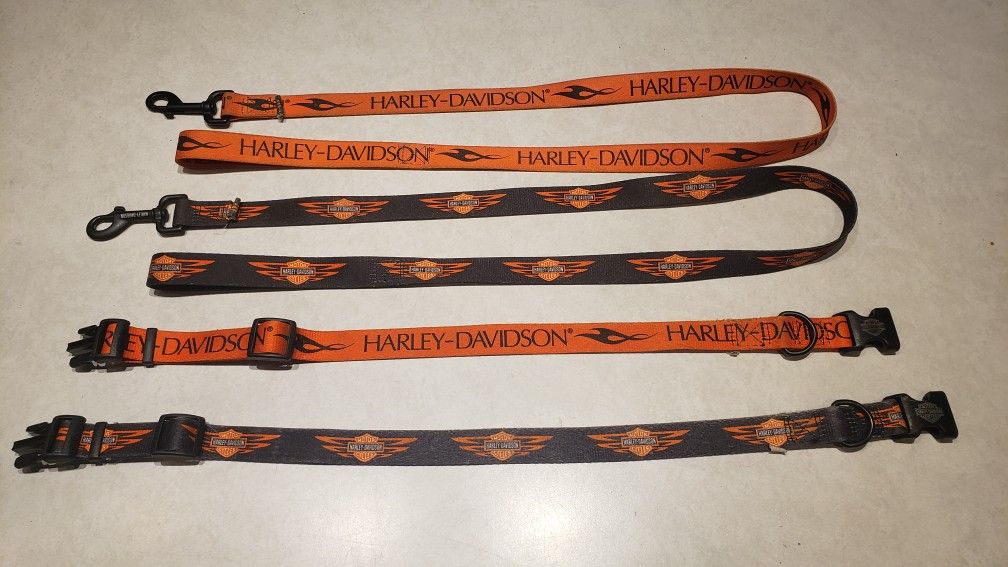 Harley-Davidson Dog Collars And Leashes