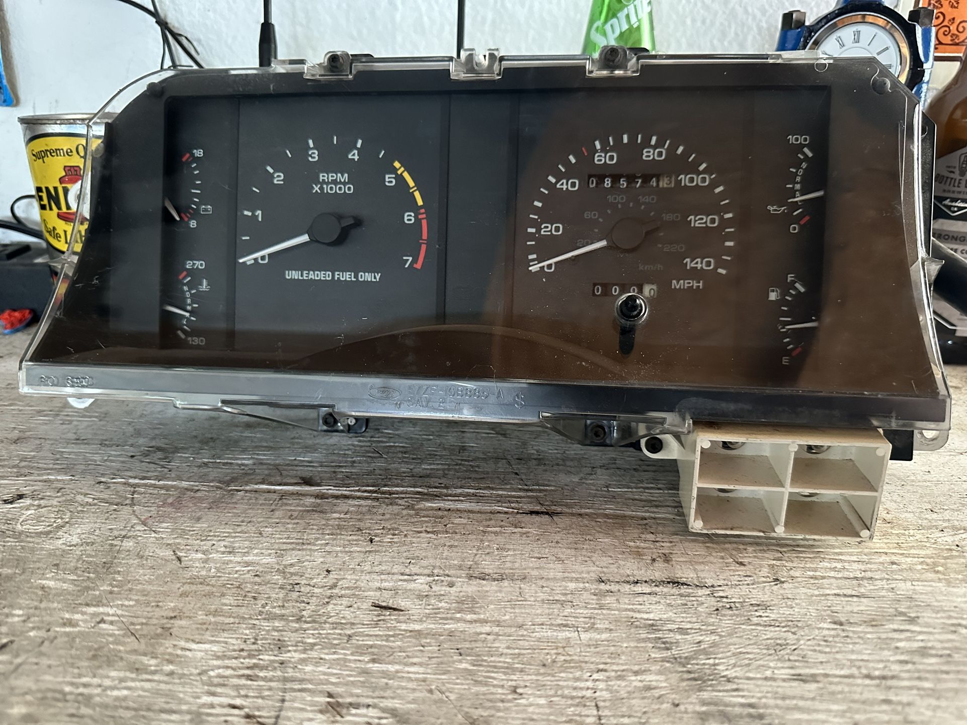 87-89 Mustang 140mph Speedo Instrument Cluster