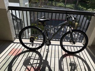 Mountain bike in rack
