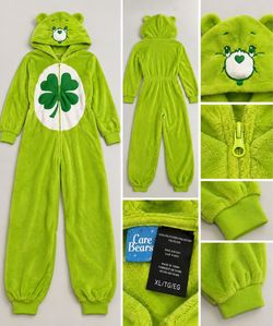 Halloween. Care Bears Good Luck Bear Fleece Onesie XL