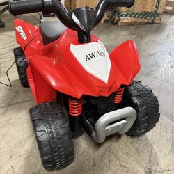Ride On ATV, 6V Electric Toddler Vehicle, 4 Wheels Battery Powered Toy Car with Music & Drive Buttons for Kids Ages 2+ Years Old, Black