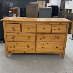 Large Wood IKEA Hemnes 8 Drawer Dresser - Tons of Storage - See page for similar Nightstands 