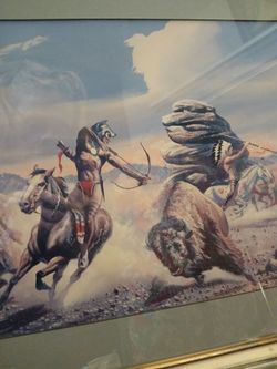 Framed Frank McCarthy In pursuit of the white buffalo
