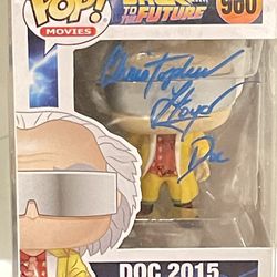 Doc 2015 - Back To The Future - Funko Pop SIGNED BY Christopher Lloyd