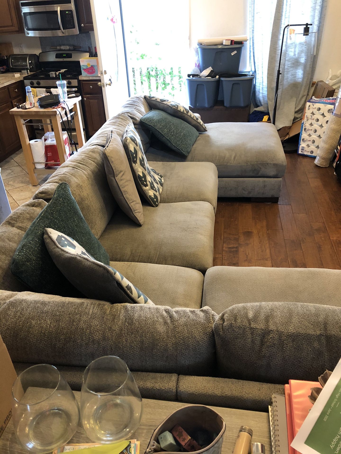 Ashley Furniture Bardarson 4Piece Sectional with Chaise for Sale in