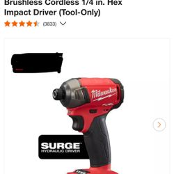 Milwaukee M18 FUEL SURGE 18V Lithium-Ion Brushless Cordless 1/4 in. Hex Impact Driver (Tool-Only)