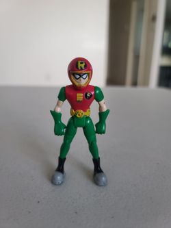 Vintage 2003 DC Teen Titans Robin Biker Action Figure 3.5" Inch Bandai