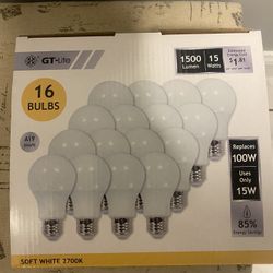 15 Watt LED Bulbs 16pk NEW