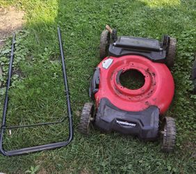 Mower deck, handle and blade