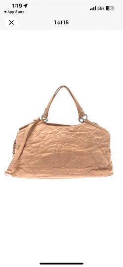 Chanel Authenticated Pink Wild Stich Handbag Purse Tote 