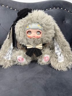Xuefu - Rabbit Island Tea Break Sweet Sequence 680% Plush Gray Surpise