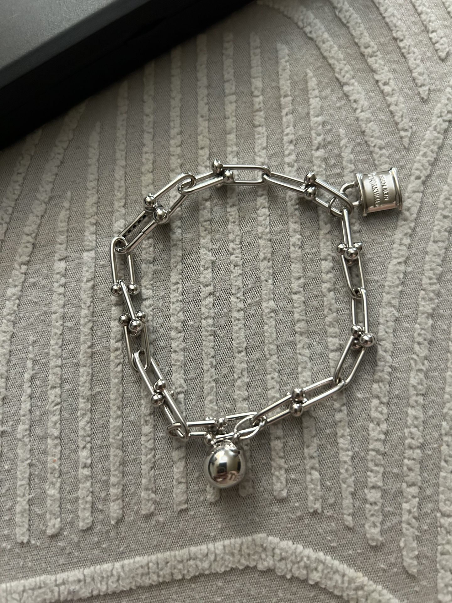 18K White Gold Hardwear Bracelet With Ball and Lock