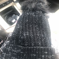 Hat With Puff Ball