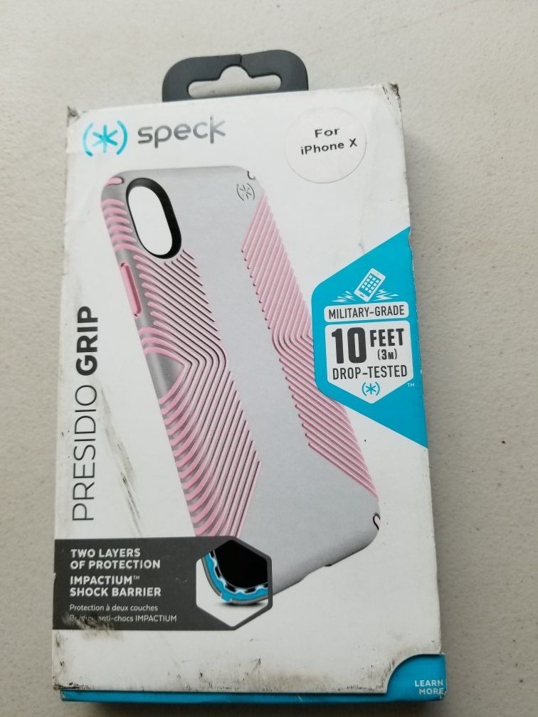 SPECK MILITARY GRADE PRESIDIO GRIP CASE FOR IPHONE X COLOR PINK (NEW)