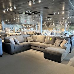 Grey 3PC Chaise Sectional Couch