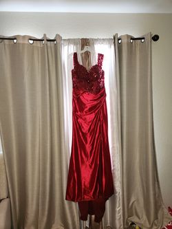 Ruby Red Mermaid Prom Dress