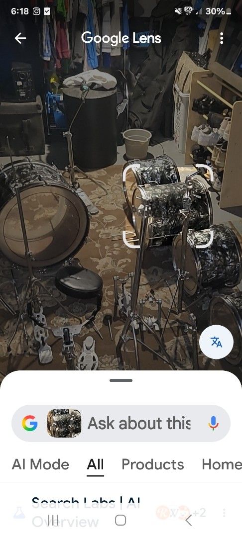 Antique vintage drum set