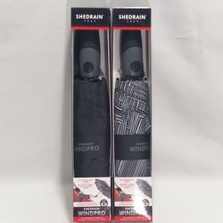 SHEDRAIN WINDPRO Compact Umbrella 46" Available in Black or Lux Black/Gray/ White $10 Each