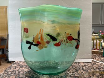 Glass floor vase