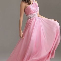 NWT Night Moves Prom/Evening/Formal/Ball Gown, Pink Off-shoulder