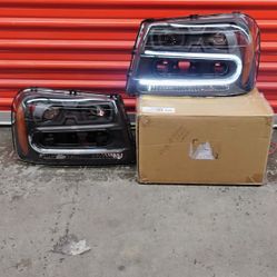 LED headlights and projector for Chevy trailblazer 2002_2009