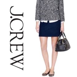 J. Crew Classic Navy Wool Blend Mini Skirt Women’s 4 PRICE FIRM